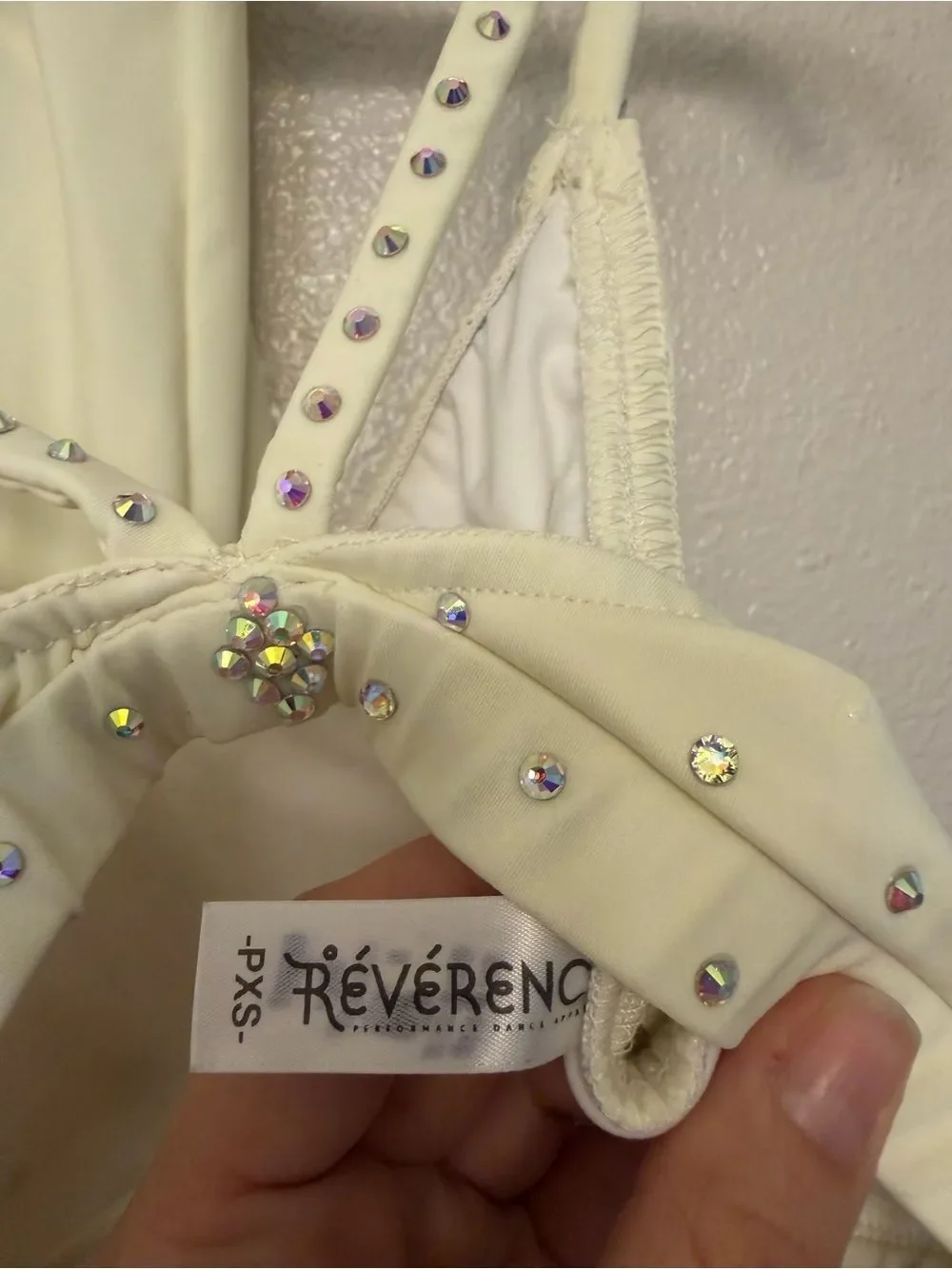 Reverence custom solo dance costume 2 piece ivory lyrical contemporary XS adult